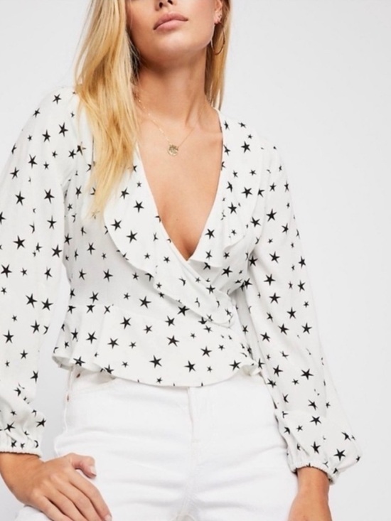 Free People Tops - Free People Star Printed Wrap Top